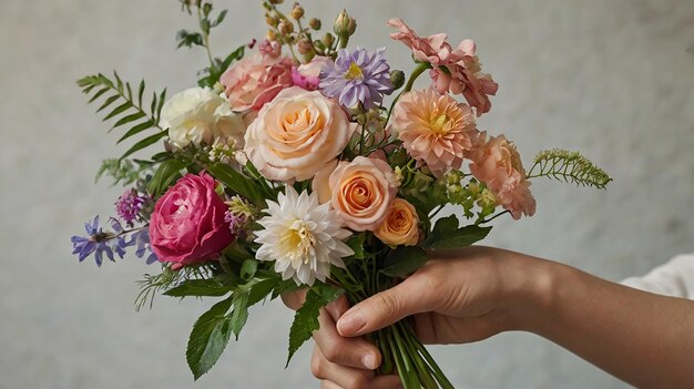 Photo a bouquet of flowers from the company of the company