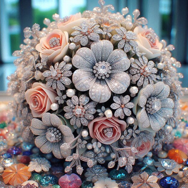 a bouquet of flowers is made by the designer of the book