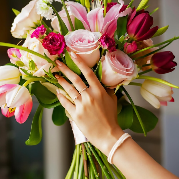 a bouquet of flowers that says quot flowers quot