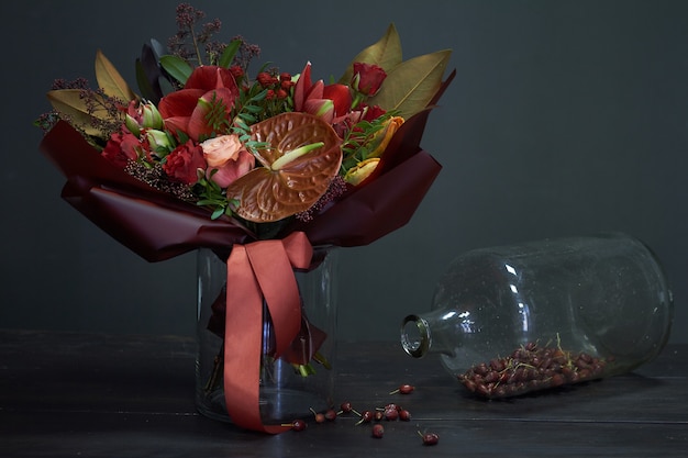 Bouquet of flowers in a vase