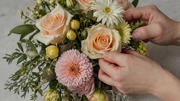 a bouquet of flowers with the name rose on the bottom