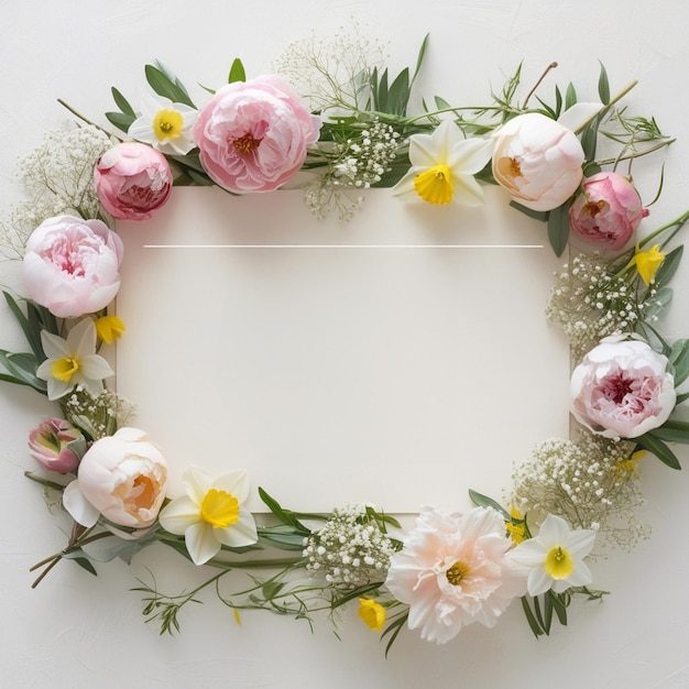 Photo a bouquet of flowers with a white background