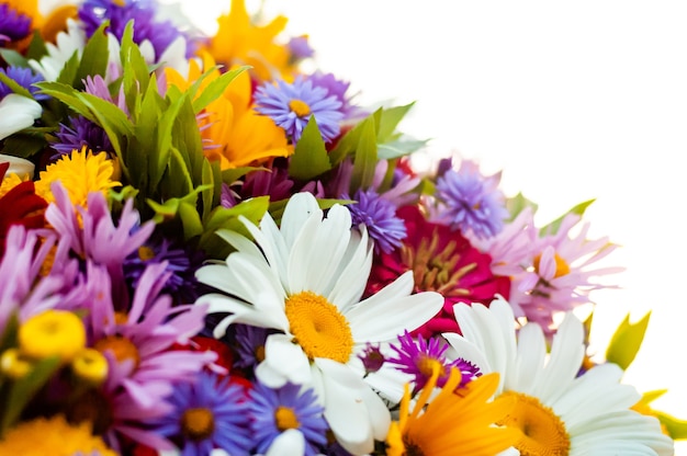 Bouquet from a camomile and other flowers