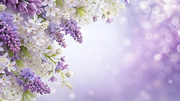 Photo a bouquet of lilac flowers on a purple background