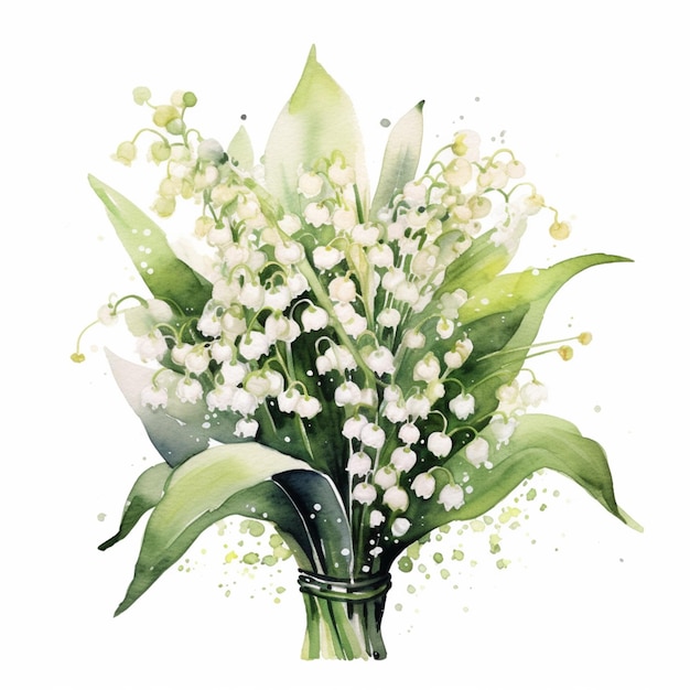 A bouquet of lilies of the valley