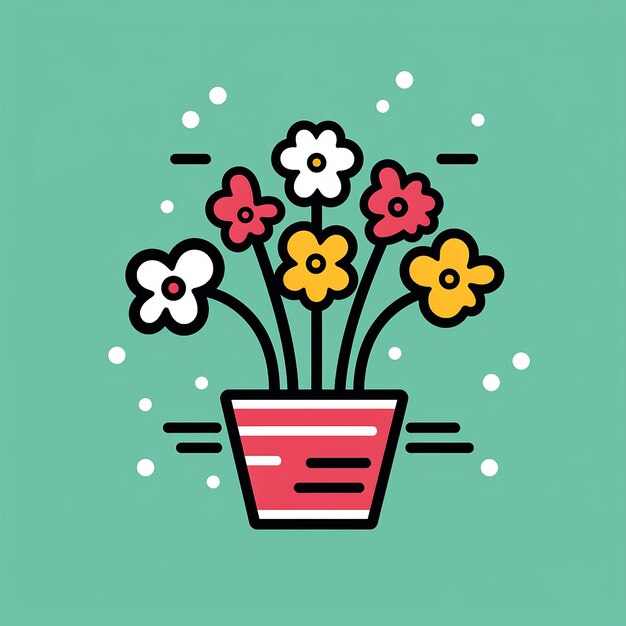 Bouquet_Modern_Line_Icon_Vector_Line_Art_CuteIcon_Des