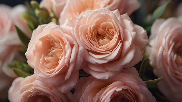 a bouquet of pink roses with the word quot on it quot