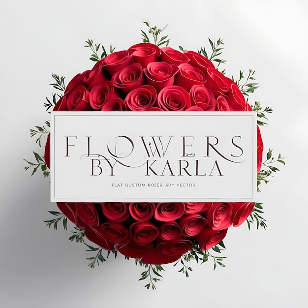 a bouquet of red roses with a white background that says flowers