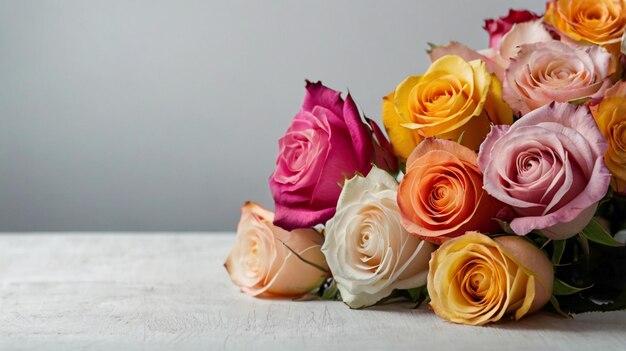 Photo a bouquet of roses flower spring background