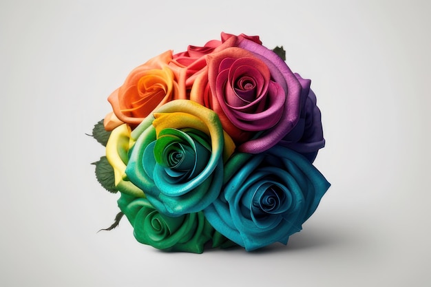 A bouquet of roses is made by the company of flowers.