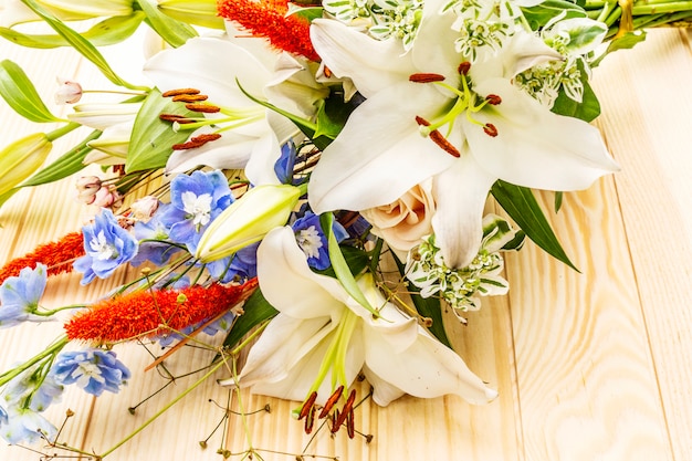 Bouquet of summer festive flowers