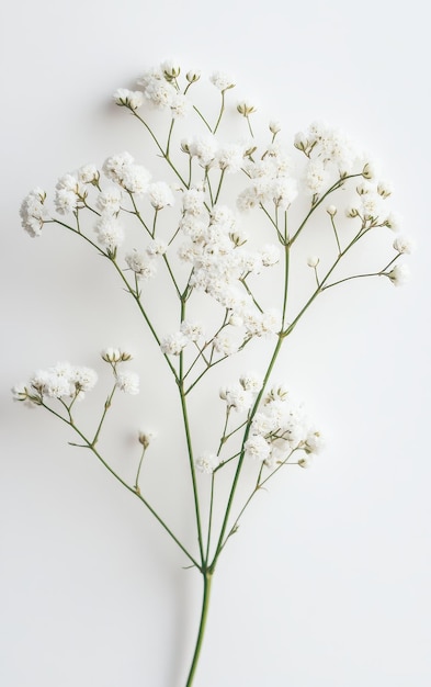 Photo a bouquet of white flowers with green stems