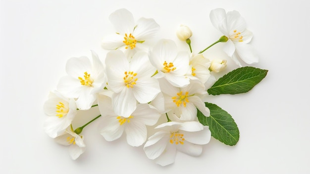 a bouquet of white flowers with yellow centers