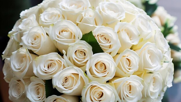 Bouquet of white roses