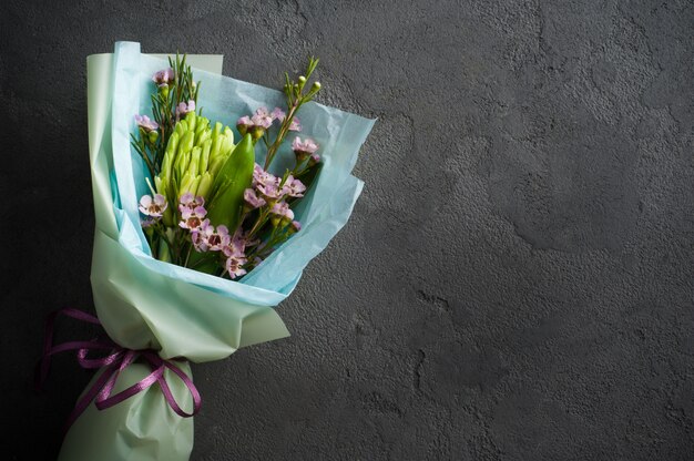 Photo bouquet with wild flowers