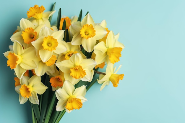 Bouquet yellow daffodils narcissus Generate Ai