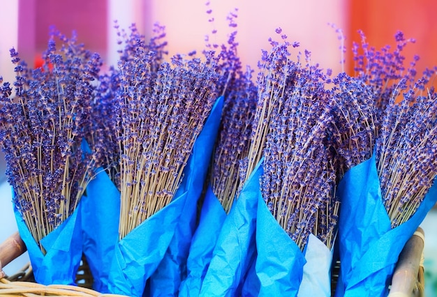 Bouquets of lavender flowers