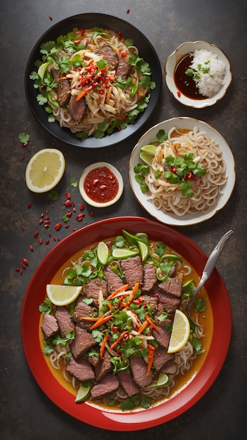 A Bowl of Beef Spicy Noodles