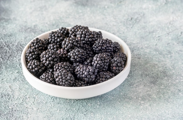 Bowl of blackberries