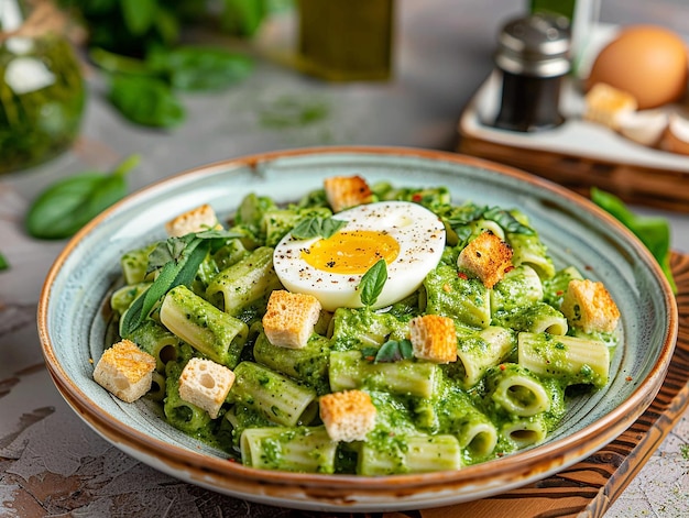 Bowl of broccoli with egg