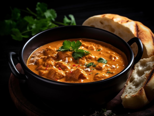 A bowl of chicken tikka masala