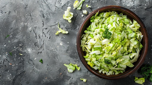 Photo a bowl of chopped green onions and a bowl of celery