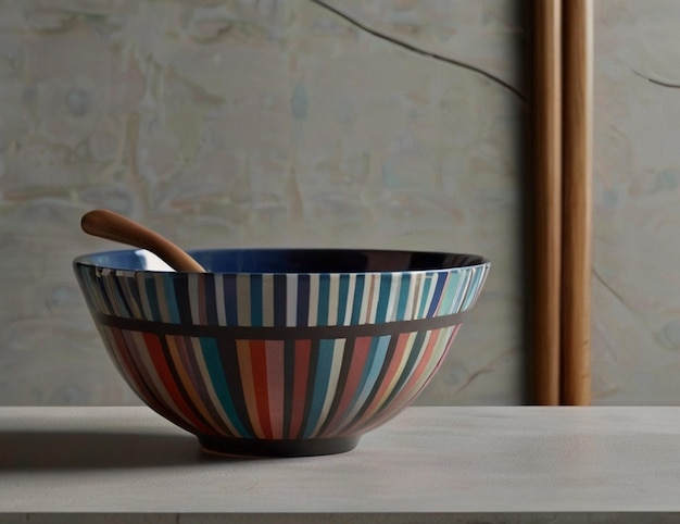 A bowl clear picture a modern and delicate style Created by AI