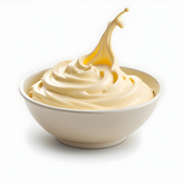 a bowl of cream cheese cream with a cream in it