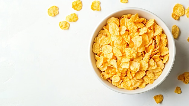 a bowl of crispy crisps is on a white table