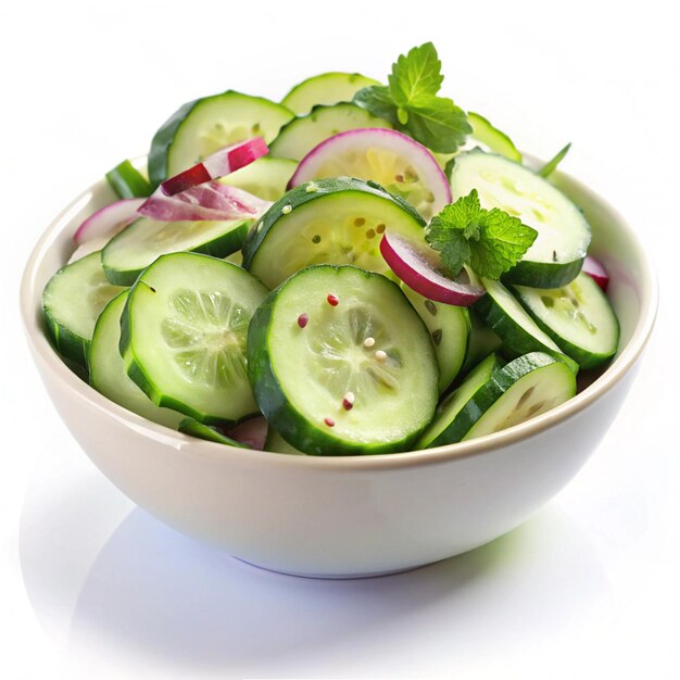 Photo a bowl of cucumber cucumber and cucumber