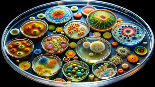 Photo a bowl of different colored buttons with a large amount of different colors