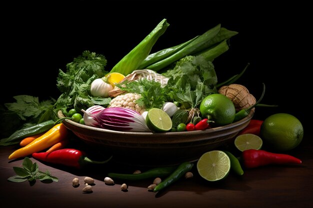 Bowl Filled Various Vegetables