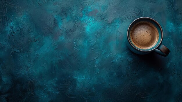 Photo a bowl of food is on a table with a blue background