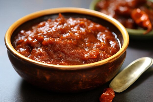 a bowl of food that is made by a spoon