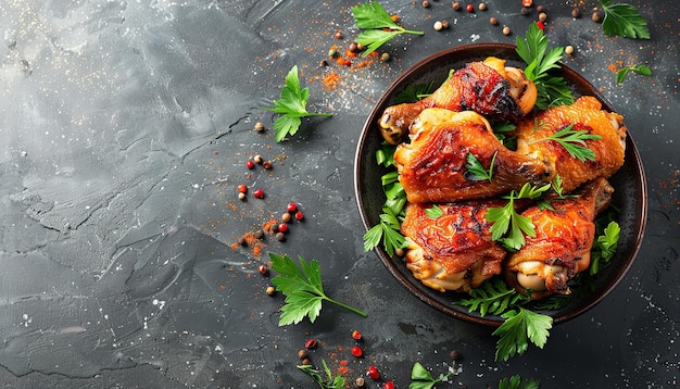 Photo a bowl of food with cranberries and herbs