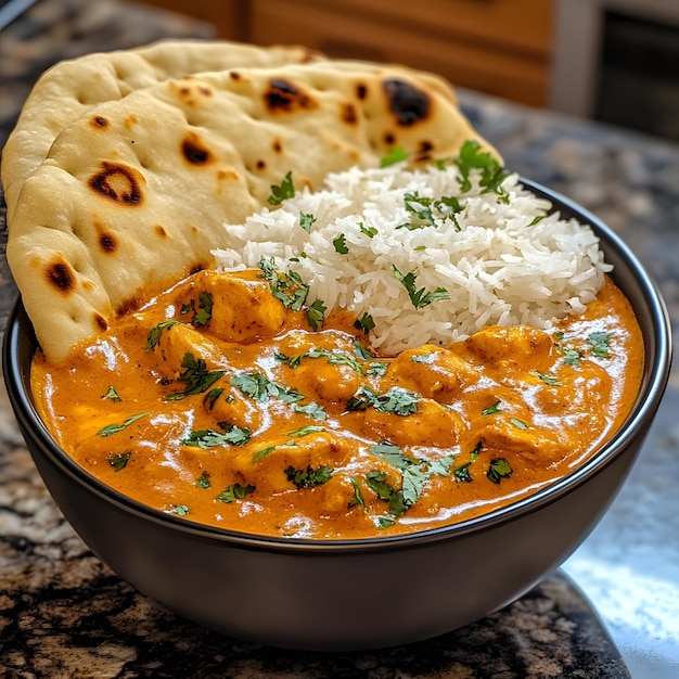 a bowl of food with rice and rice on it