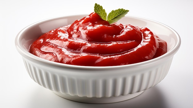 a bowl of french fries with ketchup and ketchup