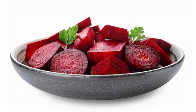 Photo bowl of fresh beetroot isolated on white background