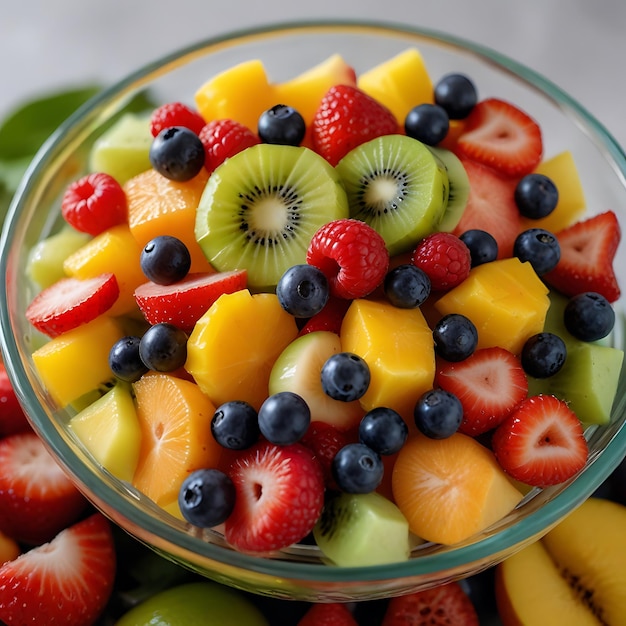 a bowl of fruit including kiwi kiwi and kiwi