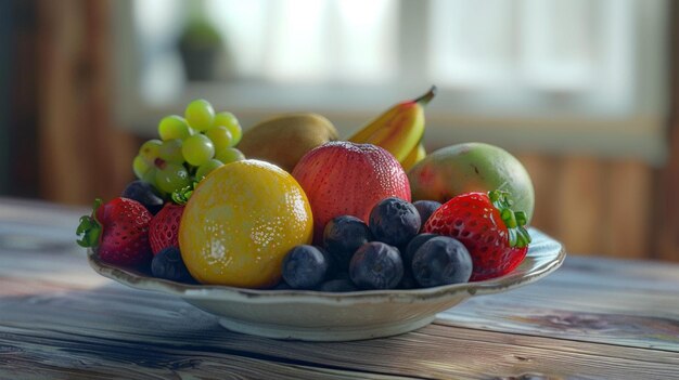 a bowl of fruit including strawberries strawberries and bananas