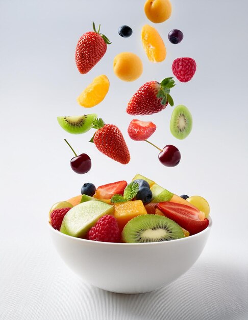 a bowl of fruit with the words fruit on it