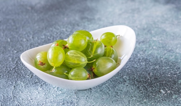 Bowl of gooseberries