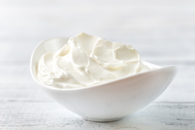 Bowl of Greek yogurt