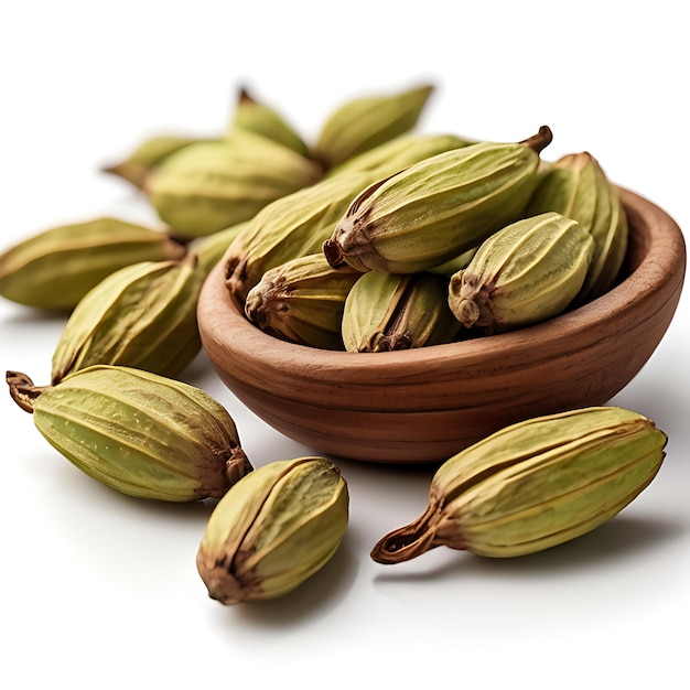 Photo a bowl of green pistachios with the words  im not sure what kind of flower