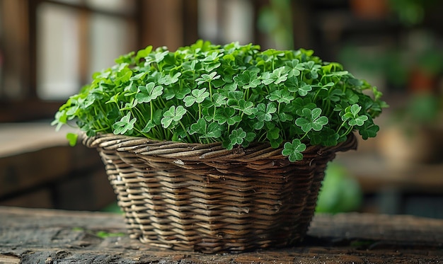 a bowl of green plants sits on a window sill next to a vase with a plant in it