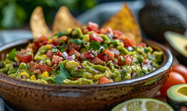 a bowl of guacamole