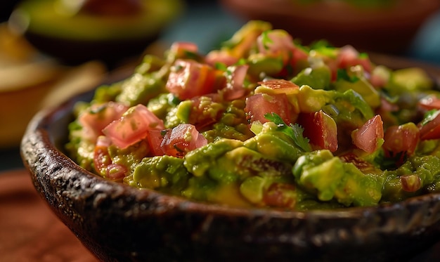 a bowl of guacamole