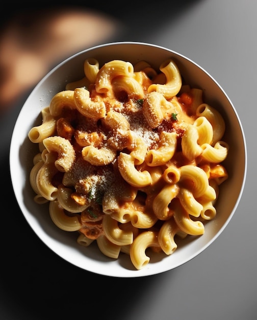 a bowl of macaroni and cheese