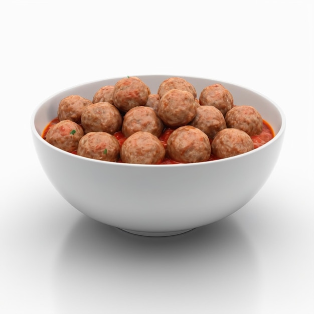 a bowl of meatballs with meatballs in it