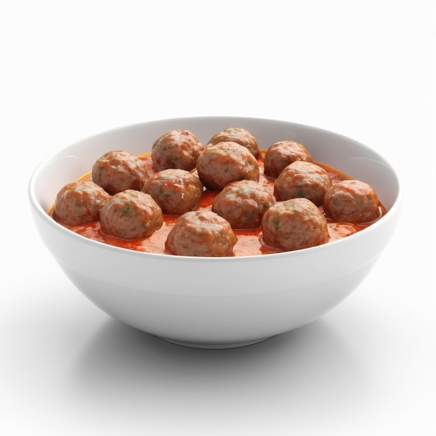 a bowl of meatballs with meatballs in it